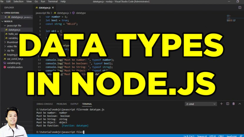 node.js data types
