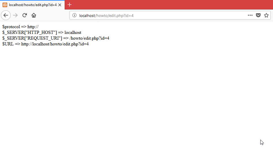 get current url in php