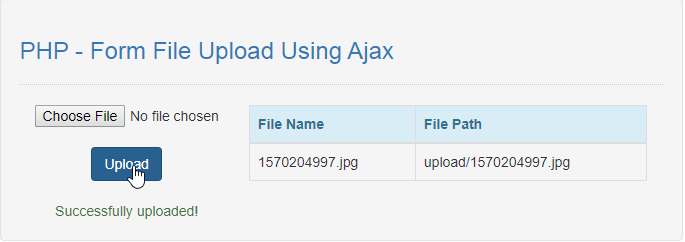 form file upload using ajax