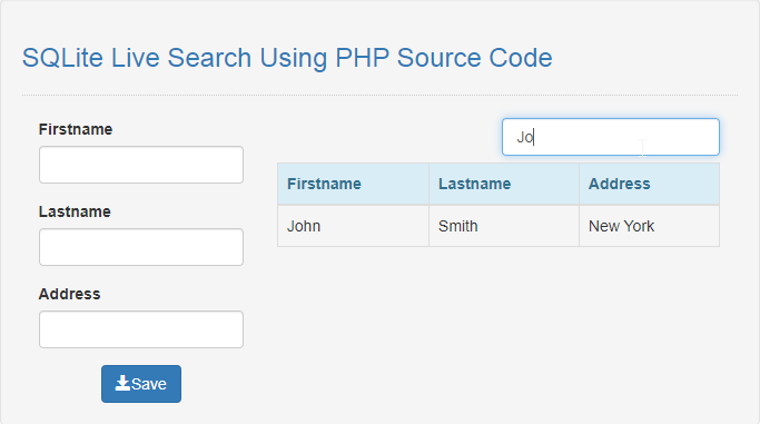 Auto Search Using jQuery in PHP
