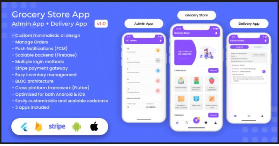 grocery store app in flutter