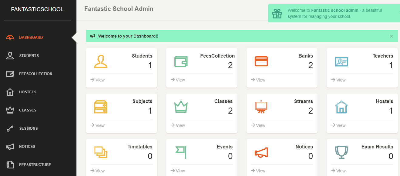 school management system in php mysql