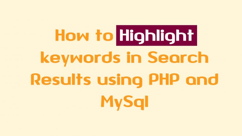 highlight keyword search result php