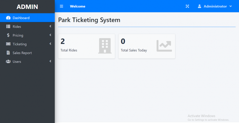 park ticketing system free download