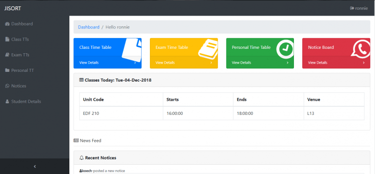 Student Timetable Management System In PHP MySQL Free Download | Campcodes