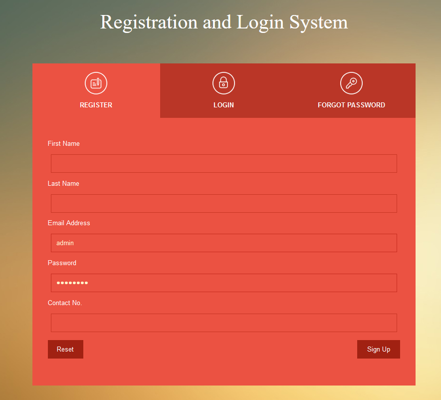User Registration & Login and User Management System With Admin Panel