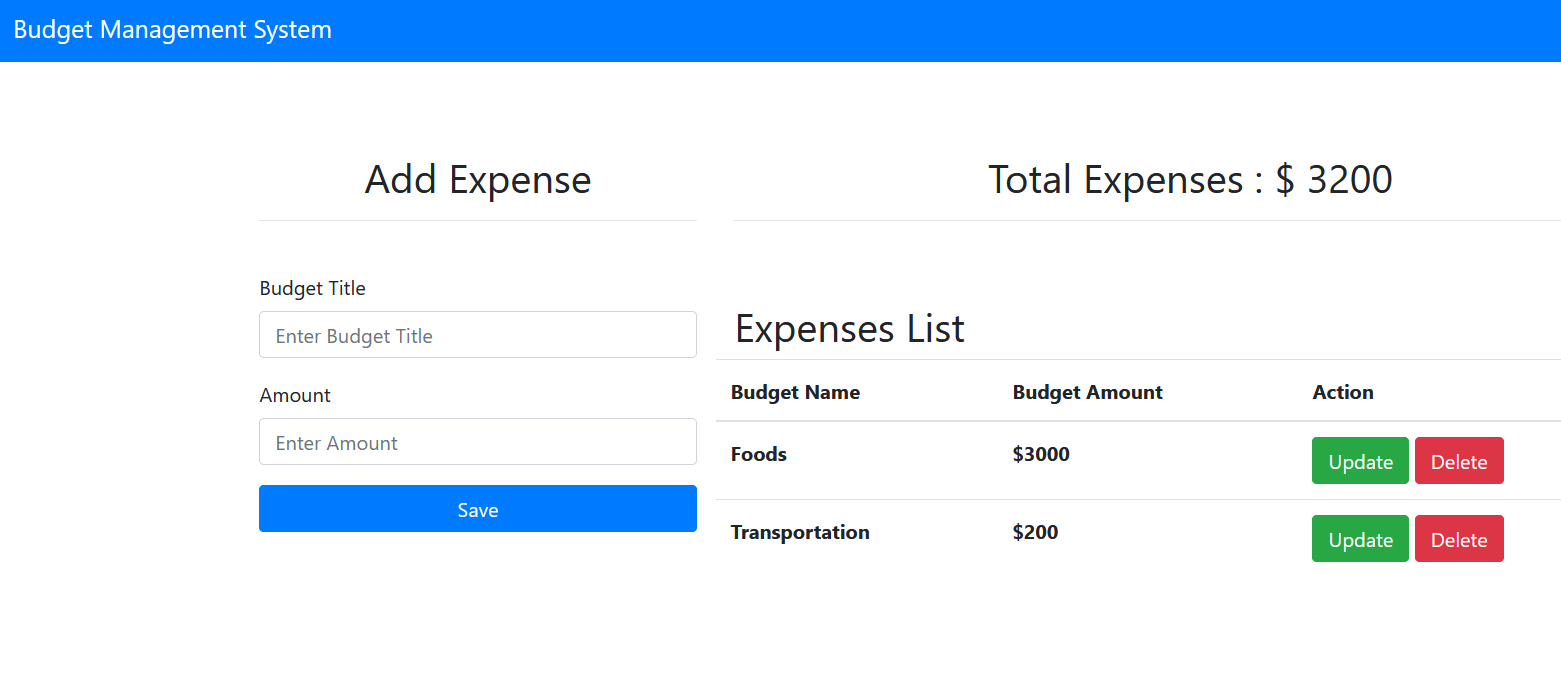 budget management system