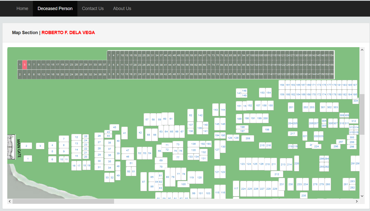 cemetery mapping system php project