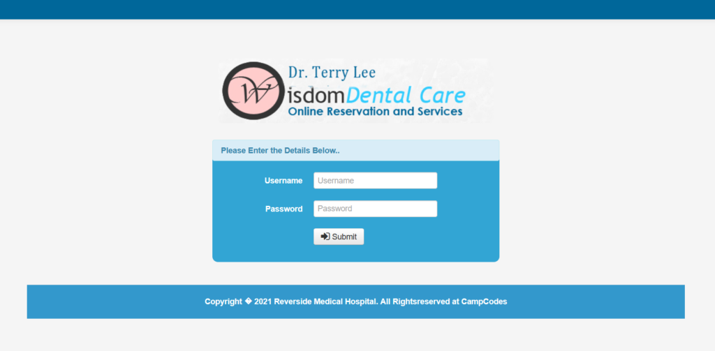 dental clinic online appointment system in php