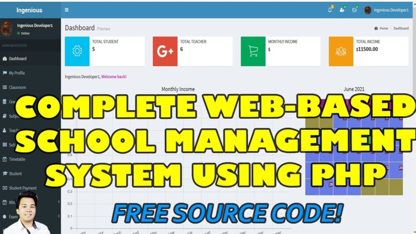 Web-Based School Management System in PHP MySQL Project