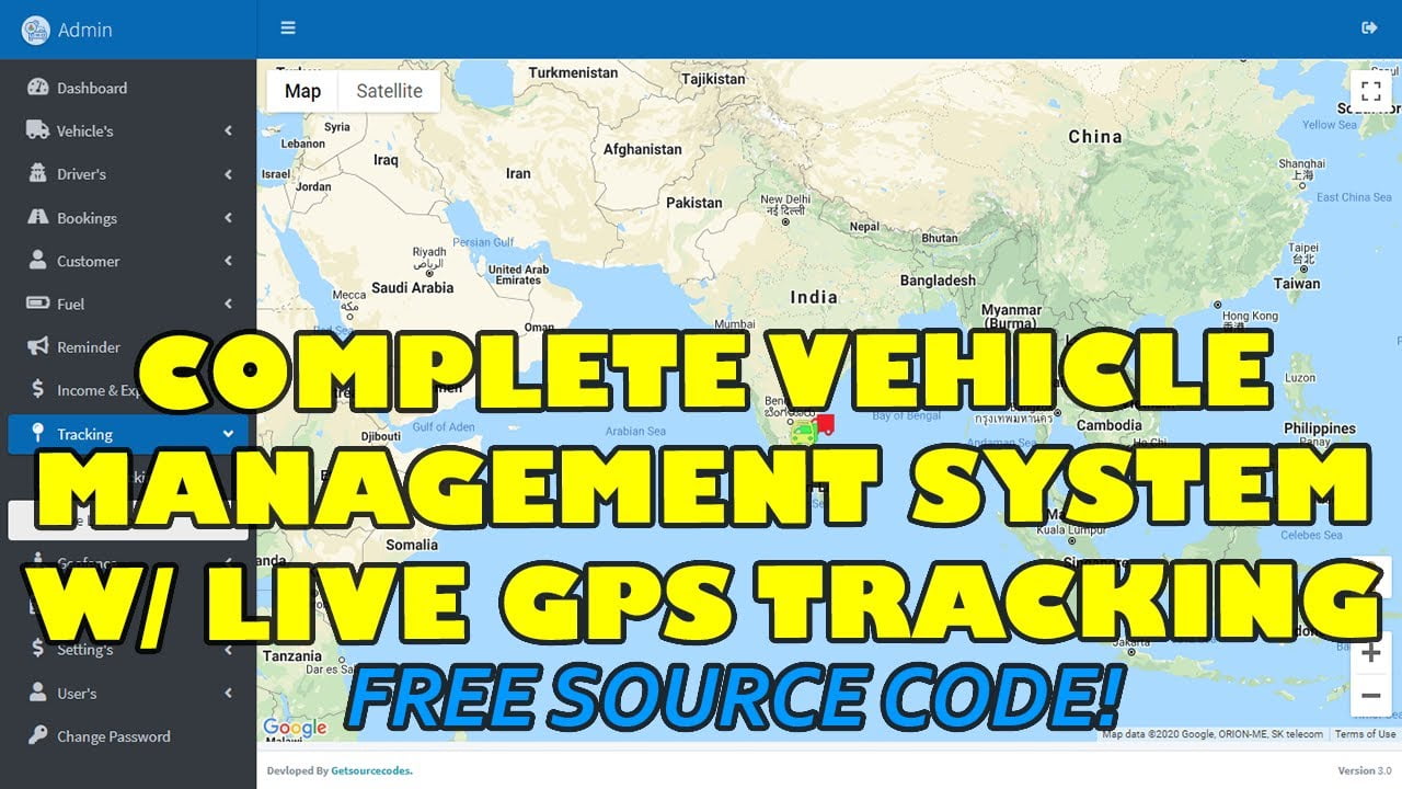 Complete Fleet Management System with Live GPS Tracking in PHP MySQL