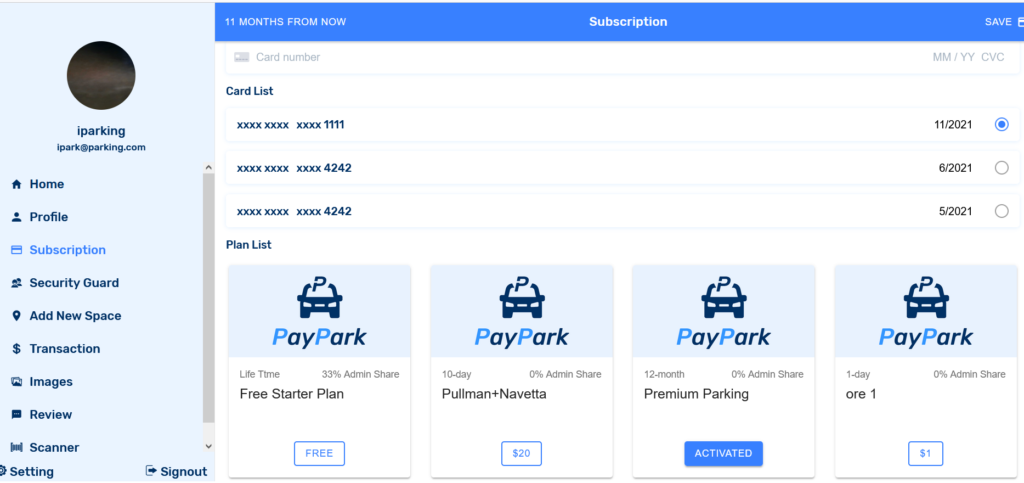 car parking mobile app