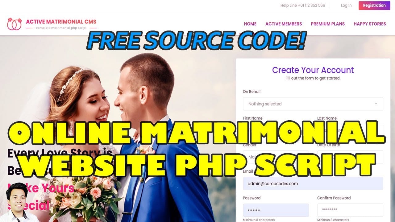 Home 19 online matrimonial website script
